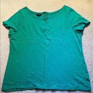 Talbots Women's green Short Sleeve Top w/ zipper detail